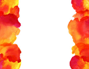 308x240 Red Orange Watercolor Background With A Splash. Colorful