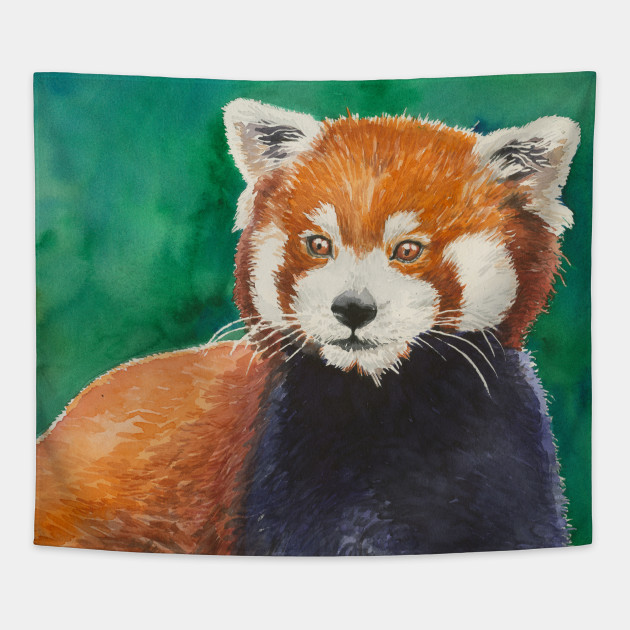 630x630 Red Panda Watercolor Portrait