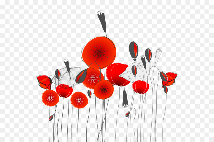 900x600 Poppy Watercolor Painting