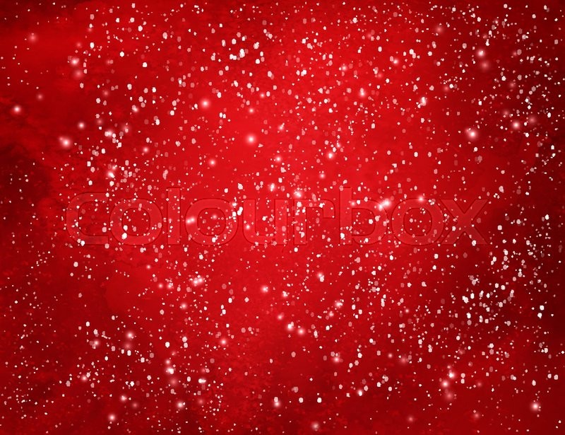 800x615 Red Christmas Watercolor Grunge Background With Falling Snow And