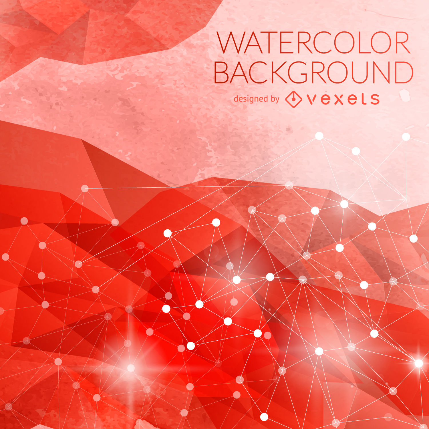 1500x1500 Red Watercolor Background With Nodes