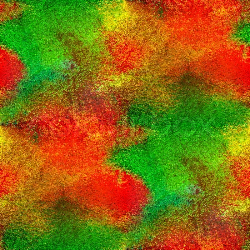 800x800 Seamless Yellow Green Red Watercolor Background Stock Photo