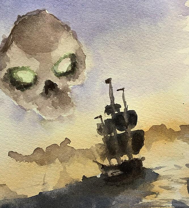 666x733 Sot In Watercolor Seaofthieves