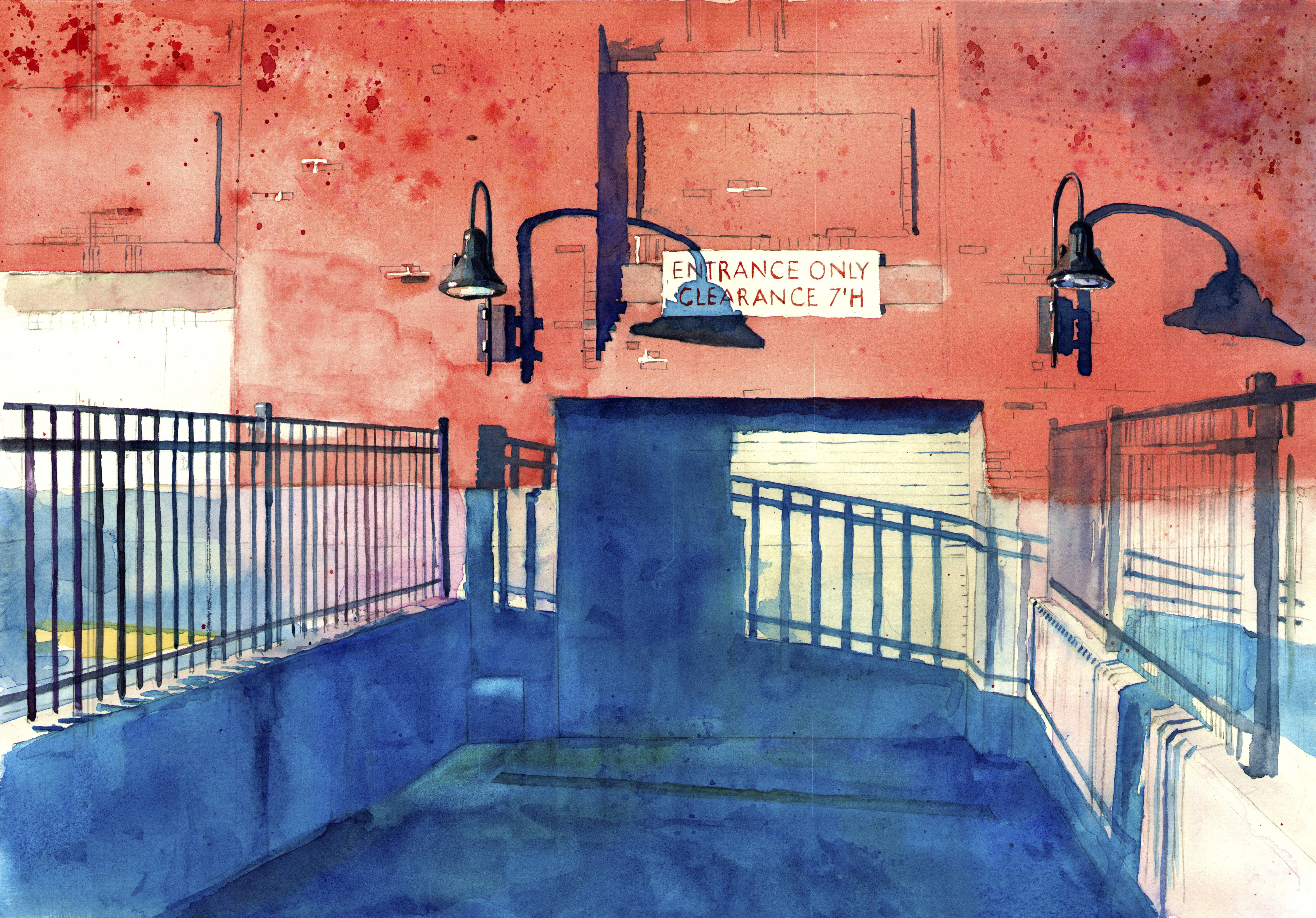 5633x3930 Watercolor City Painting From Reddit User Onewordpoet Wallpapers