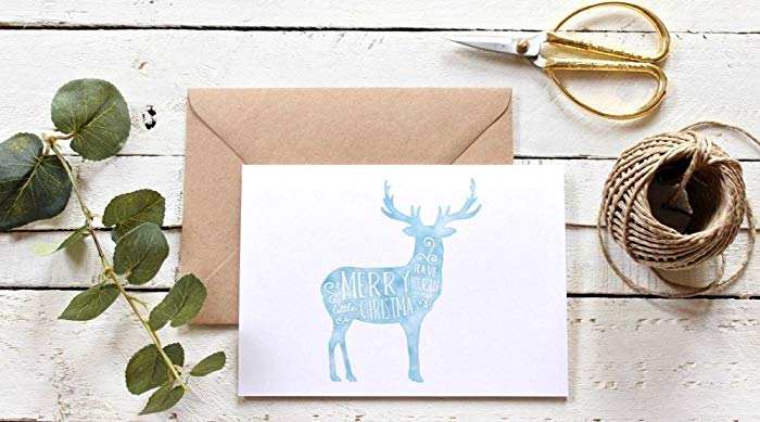 700x389 Rustic Christmas Card Pack, Reindeer Christmas Card