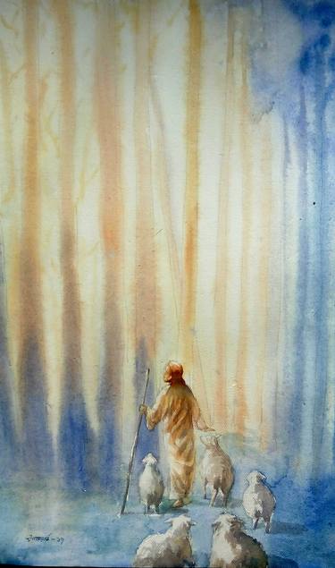 375x635 Original Religious Watercolor Paintings From Bangladesh Saatchi Art