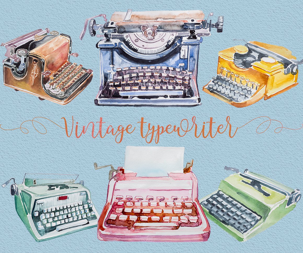 1160x969 Typewriter Clipart Retro Typewriter ~ Frames ~ Illustrations ~ Hd