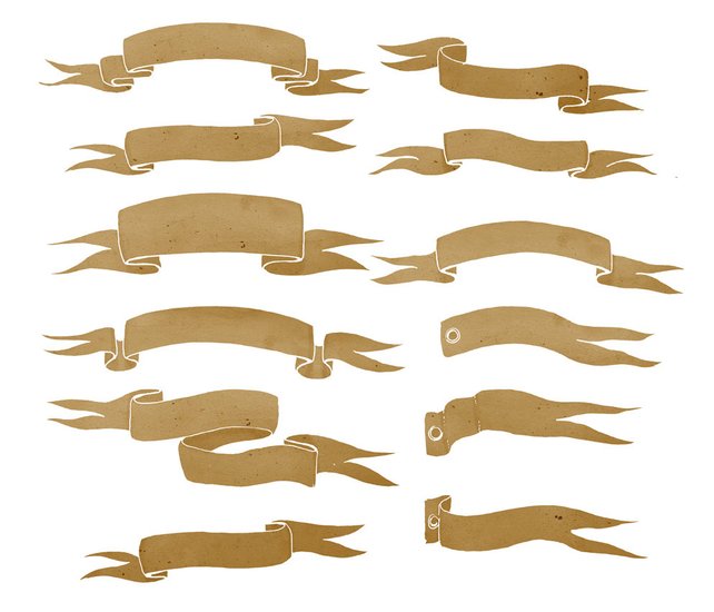 642x550 Digital Ribbons Watercolor Ribbons Brown Ribbons Paper Etsy