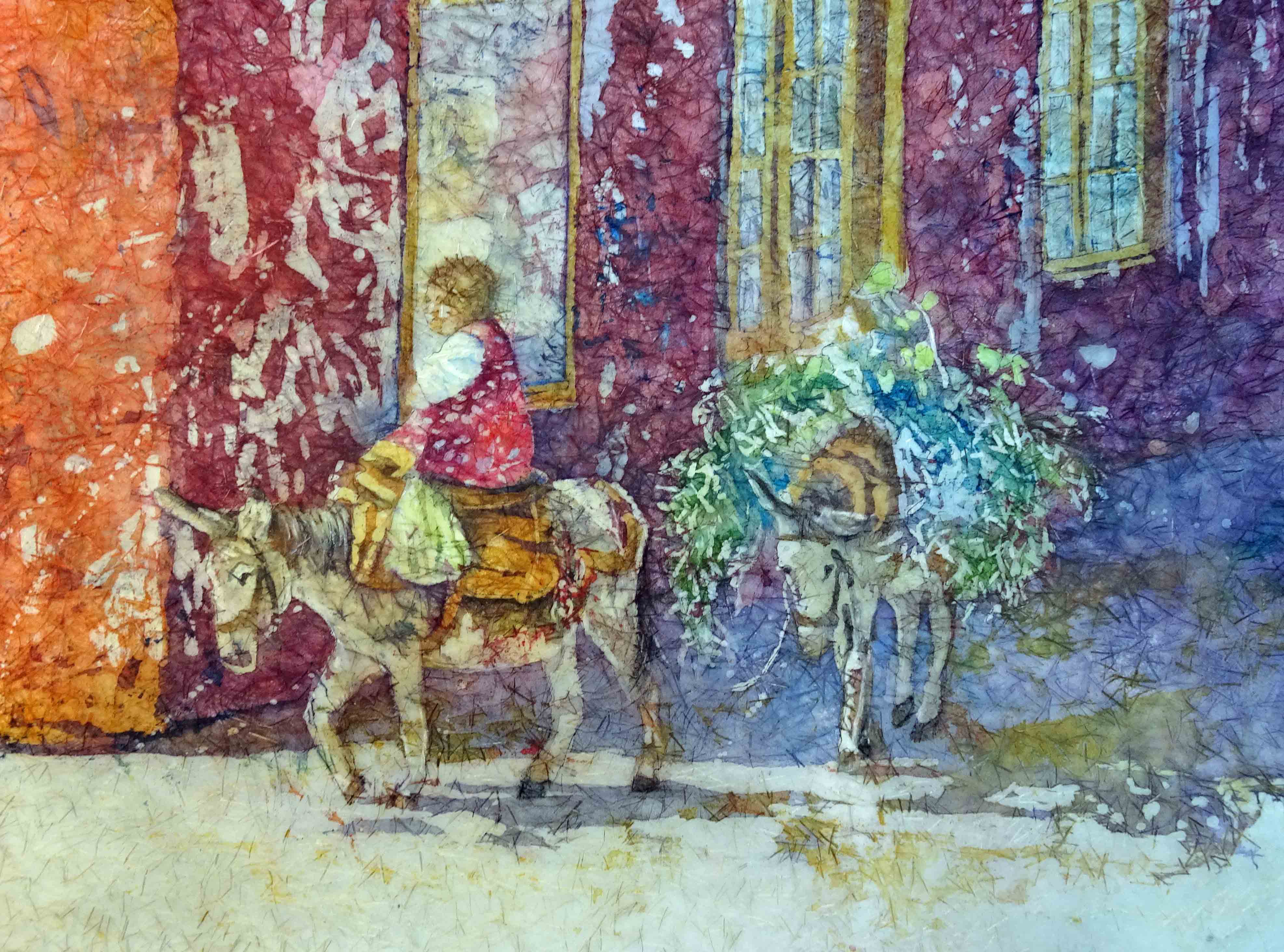 3948x2928 Watercolor Batik On Rice Paper With Kathie George