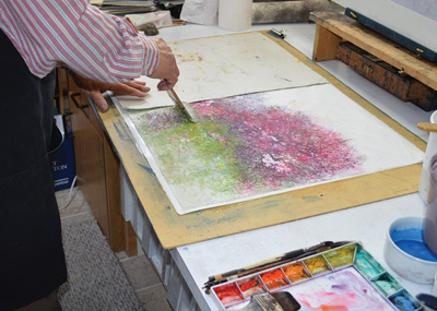 400x285 Watercolor On Crinkled Rice Paper By Cheng Khee Chee