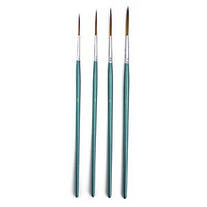300x300 Short Handled Synthetic Rigger Paint Brush Set Of 4