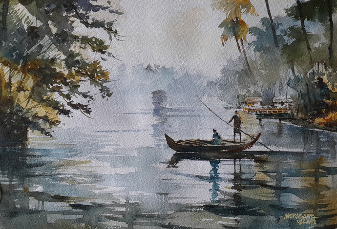 690x470 Life Along River 6 By Artist Mopasang Valath Impressionism