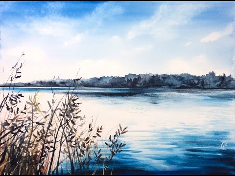 480x360 Watercolor River Painting Demonstration