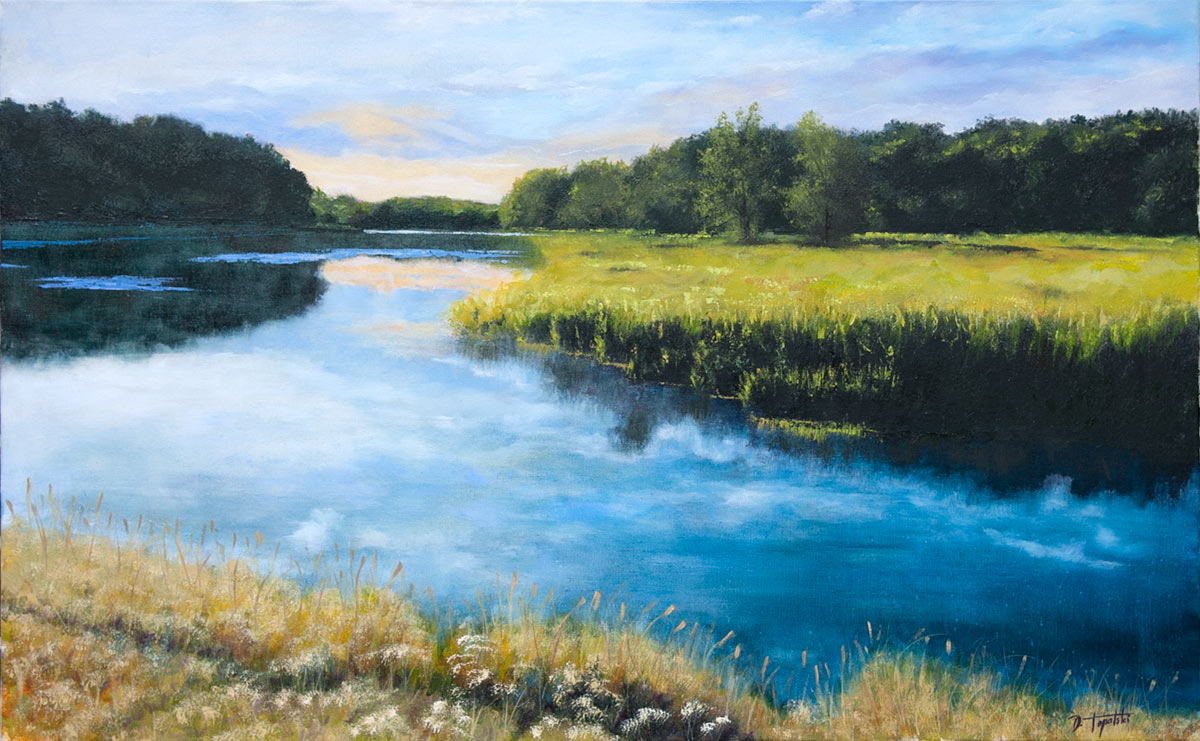 1200x741 Dawn Of The River Oil Painting Fine Arts Gallery