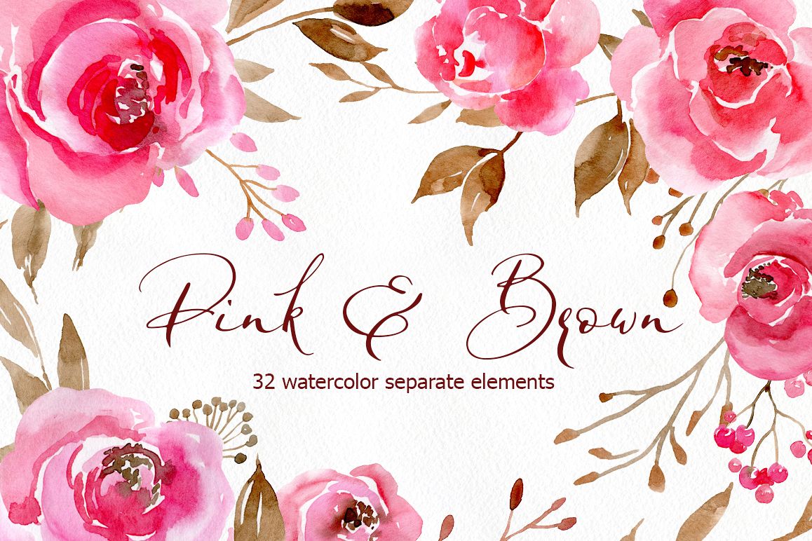 1158x772 Romantic Watercolor Pink Flowers Png