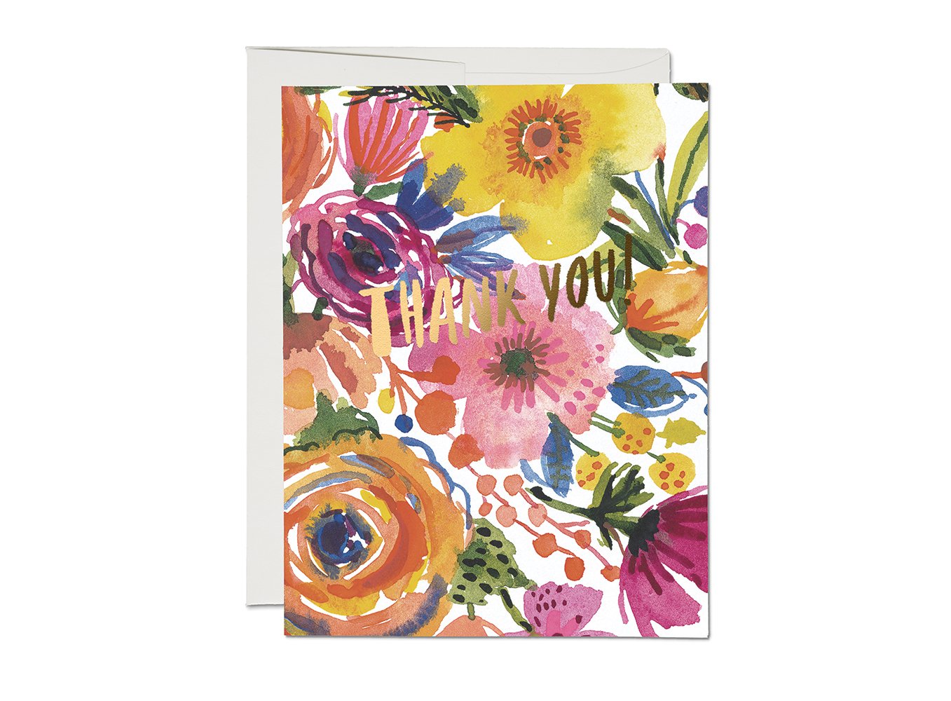 1357x1000 Romantic Watercolor Roses Thank You Card Set Of 8 Paper Pastries