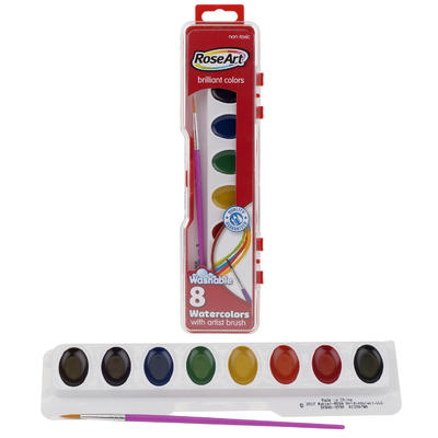 400x400 Wholesale Rose Art 8 Washable Watercolor Paint Set (Item 28822)
