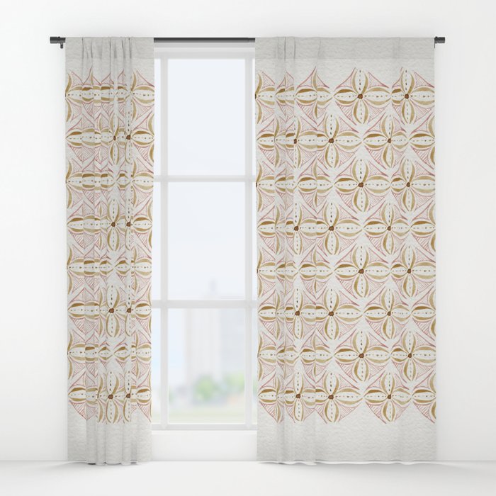 700x700 Rose Gold Watercolor Tile Window Curtains By Byrewilde Society6