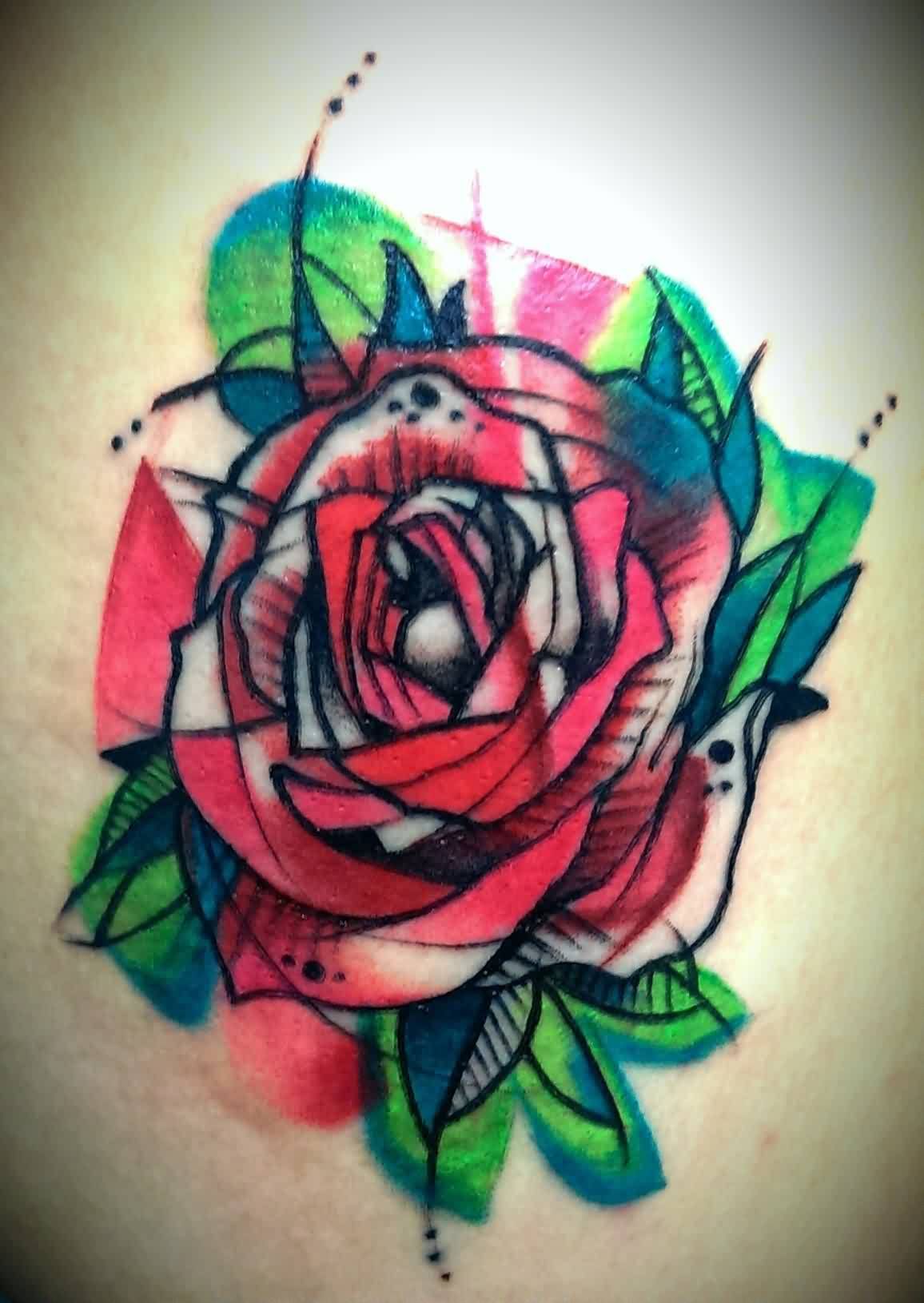 1156x1631 Lovely Watercolor Rose Tattoo Arte Corporal
