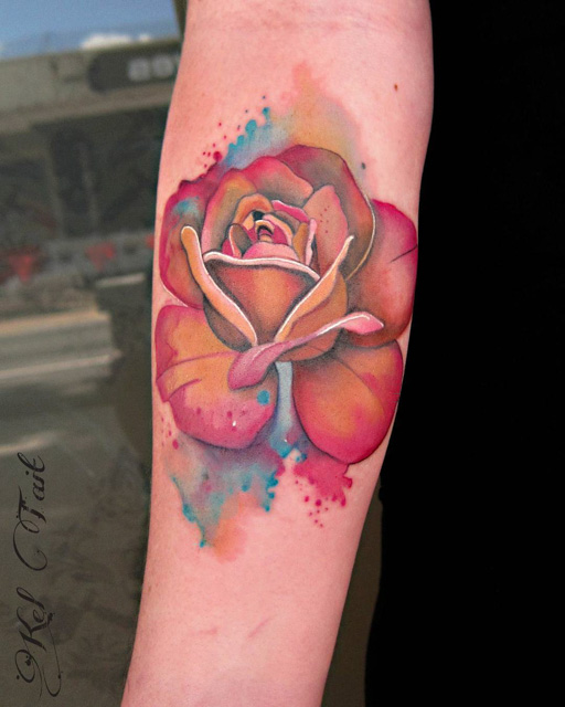 512x640 Watercolor Rose Tattoo Best Tattoo Ideas Gallery