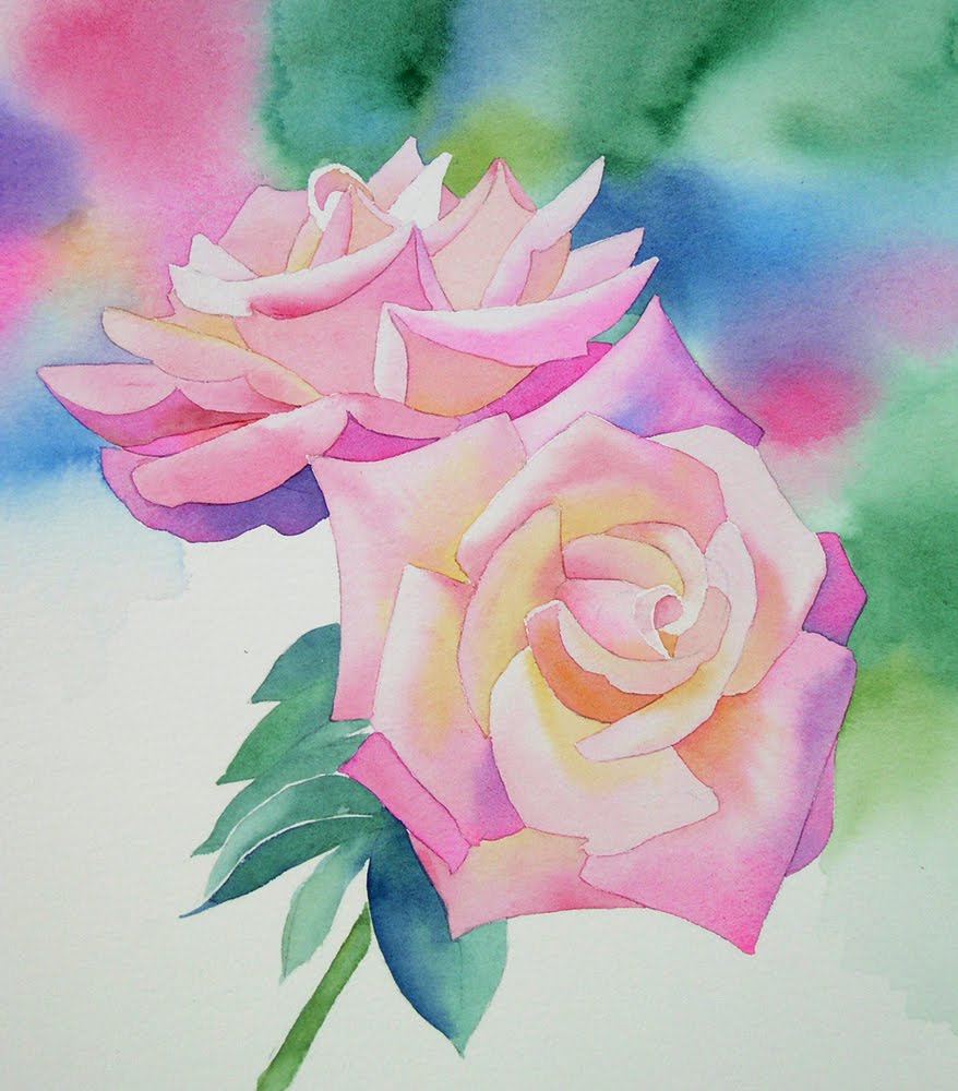 878x1000 Watercolor Rose Painting Tutorial Step By Step