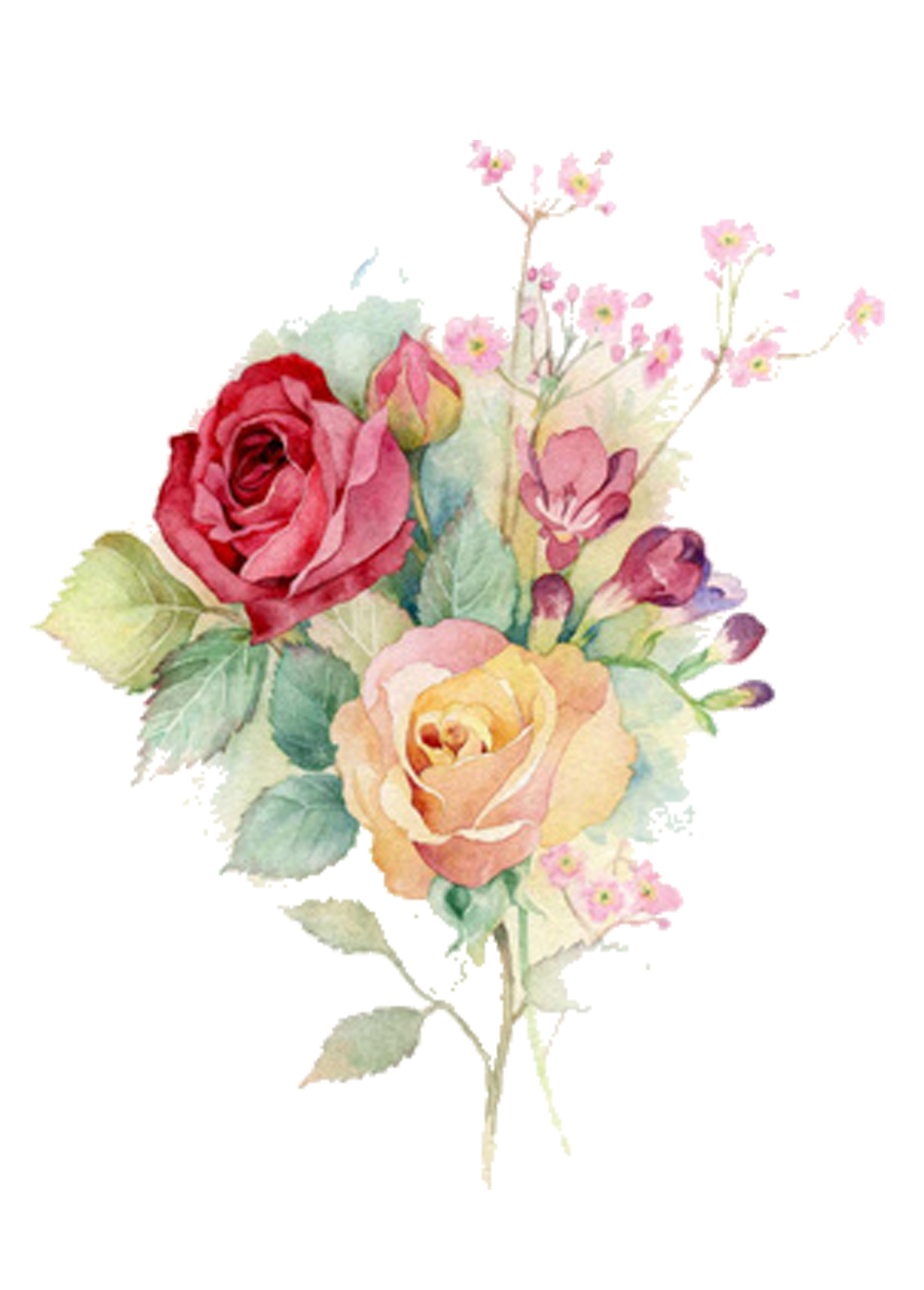 Rose Watercolor Painting at GetDrawings | Free download