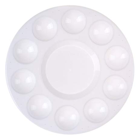 463x463 Round Painting Palette Professional Plastic Paint Tray