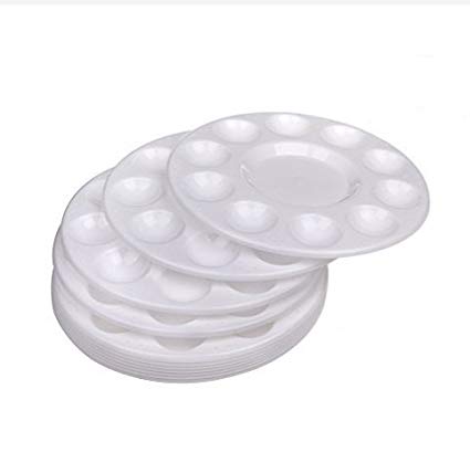 425x409 Vndeful 5pcs Plastic Round Paint Palettes, 11