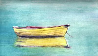 400x228 Yellow Row Boat Watercolor Small.jpg Paint This