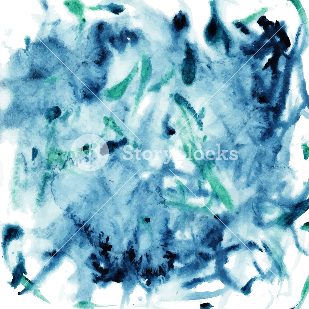 1000x1000 Vector Watercolor Texture. Blue Grunge Paper Template. Water. Wet