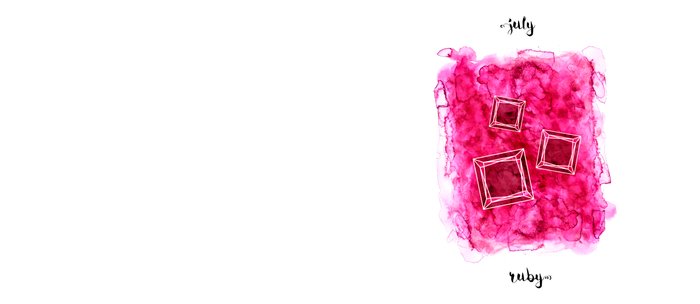 700x304 July Ruby Birthstone Series