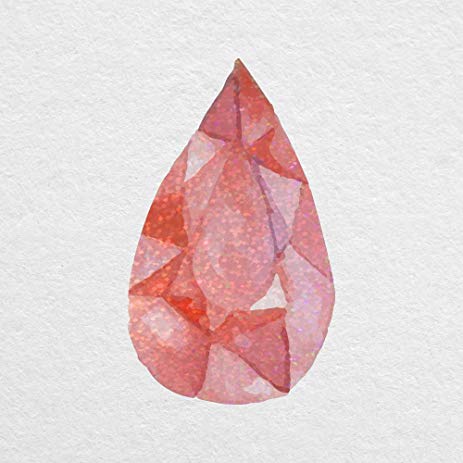 463x463 Garnet Ruby Watercolor Gem