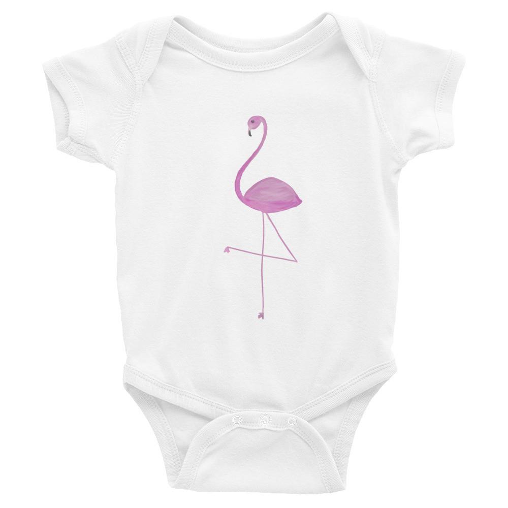 1000x1000 Cricket + Ruby Flamingo Watercolor Onesie