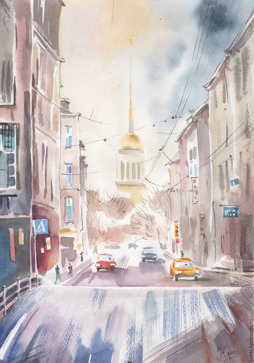 1050x1500 St. Petersburg. Watercolor Painting Shop Online On Livemaster