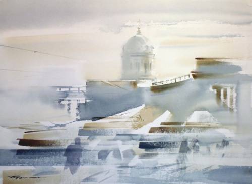 500x366 Art Of Watercolor Watercolor Perspective From Russia