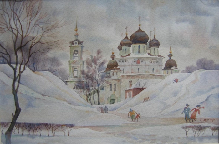 700x462 Watercolor Russian Churches Amp Villages By Konstantin Moshkin