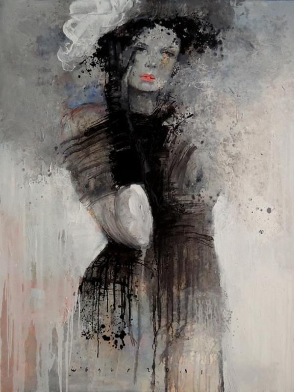 600x798 Women Paintings By Viktor Sheleg Fashion Illustration