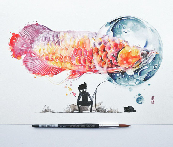660x561 Sad Watercolor Painting By Luqmanreza 19
