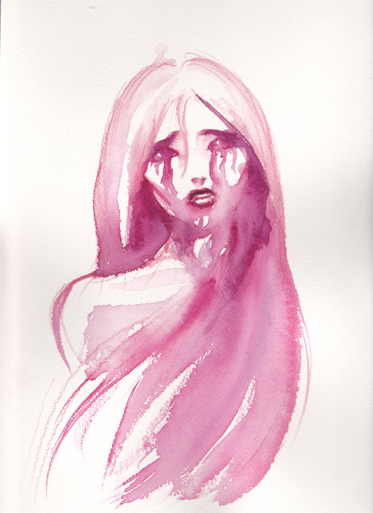 763x1048 Sad Girl In Pink By Nienor