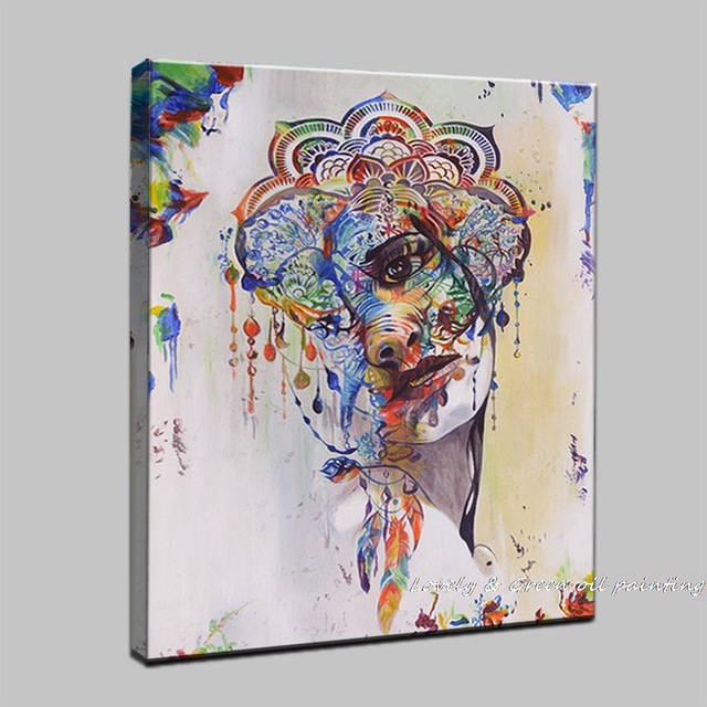 640x640 Buy New !! Printed And Hand Painting Beauty Girl