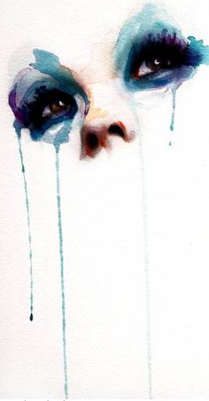 236x453 Beautiful Art Of Eyes Crying In Watercolor With Sadness And Pain