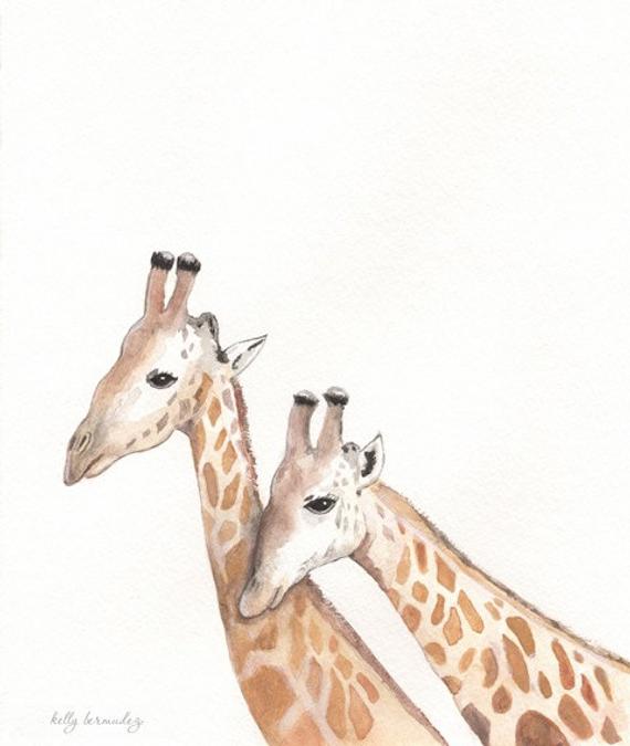 570x675 Life Long Love Giraffe Safari Watercolor Print Etsy