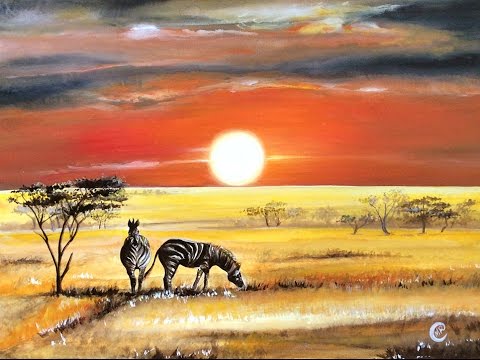 480x360 Watercolor African Safari Painting Full Video Demonstration