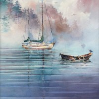 200x200 Sailboat Paintings Watercolor