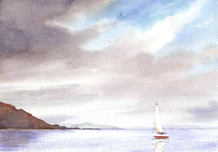 720x504 Sailboat Paintings Watercolor Sailboat At Lanai Sailboat