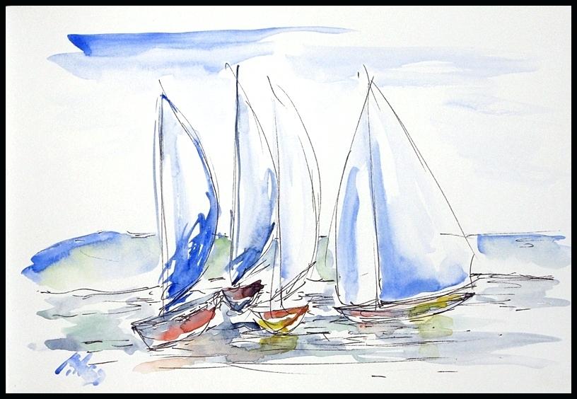 816x564 Sailboat Paintings Watercolor Sailboats Watercolor And Ink X