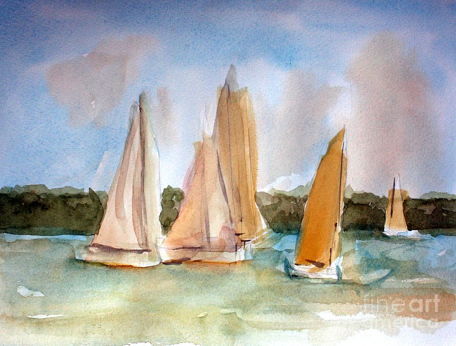 900x683 Sailing Painting By Julie Lueders
