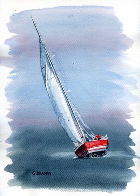 290x405 Images Of Sailboat Paintings Pin Sketch Of Sailboat
