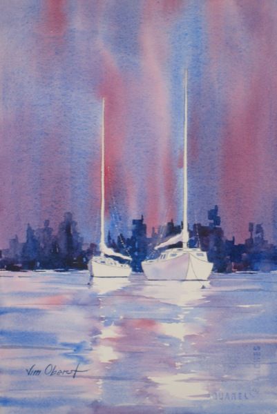 401x600 Watercolor Sailboat Paintings