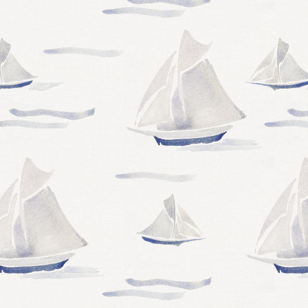 1000x1000 Watercolor Sailboats Fabric By The Yard Navy Fabric Carousel